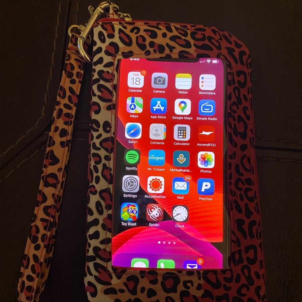 Animal Print Wristlet/ Phone Case